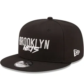 New Era Brooklyn Nets NBA Script Team 9FIFTY Baseball Cap - Black