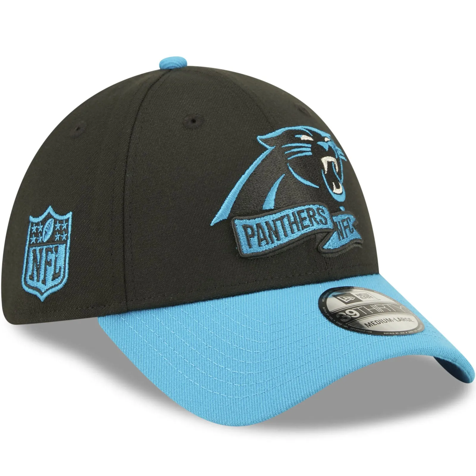 New Era Carolina Panthers NFL 2022 Sideline 39THIRTY Baseball Cap - Black