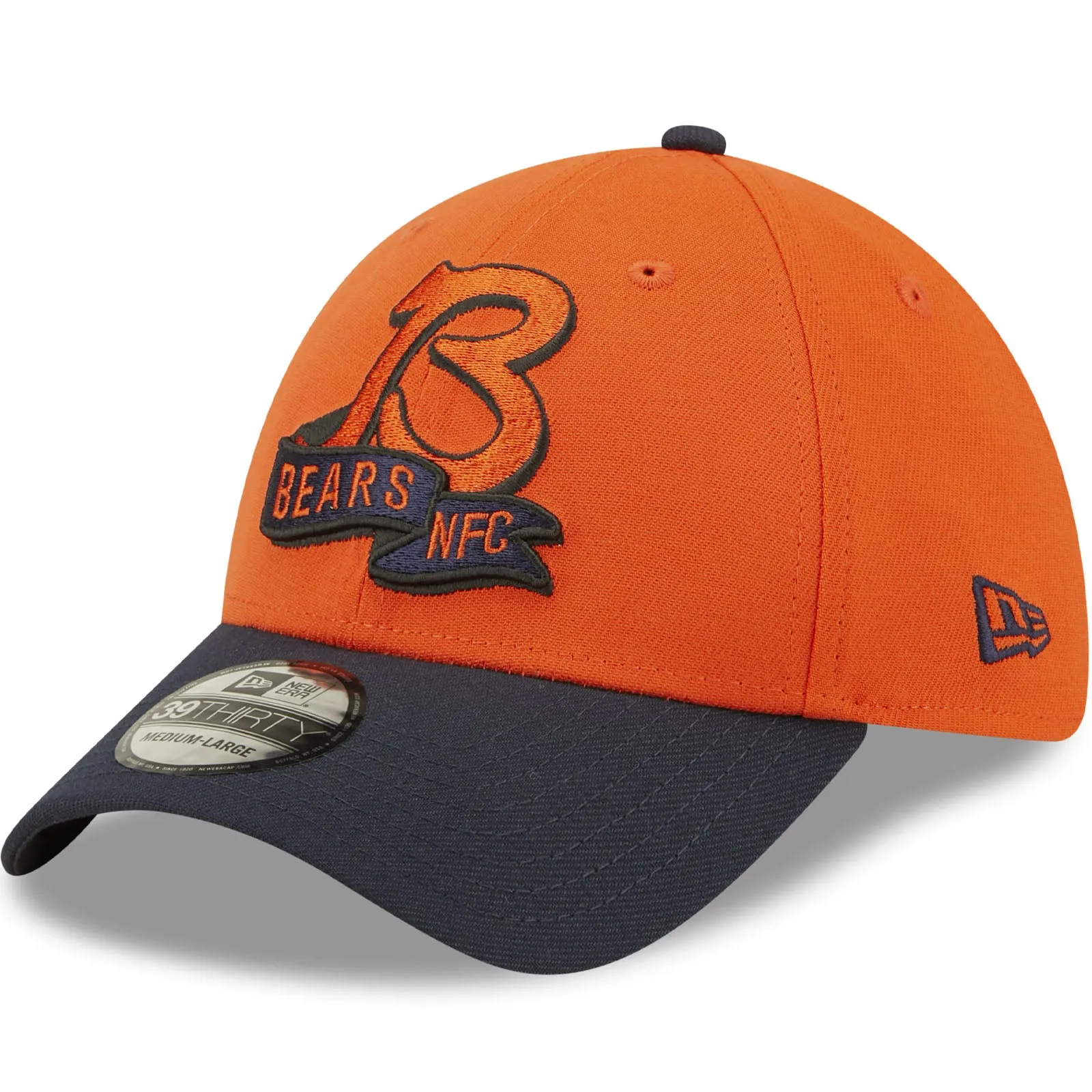 New Era Chicago Bears NFL 2022 Sideline 39THIRTY Baseball Cap - Orange