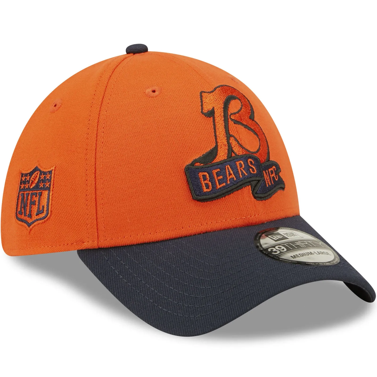 New Era Chicago Bears NFL 2022 Sideline 39THIRTY Baseball Cap - Orange