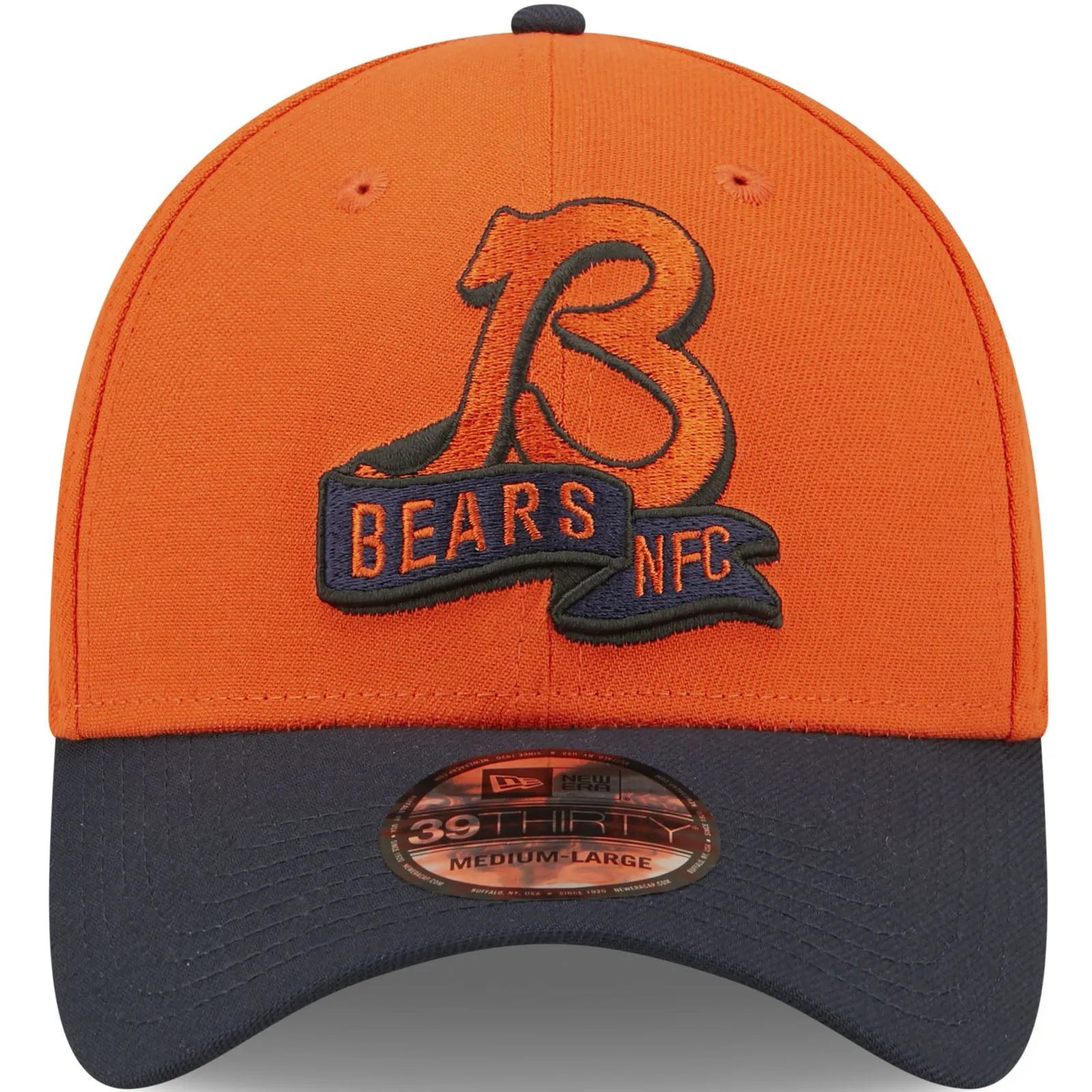 New Era Chicago Bears NFL 2022 Sideline 39THIRTY Baseball Cap - Orange