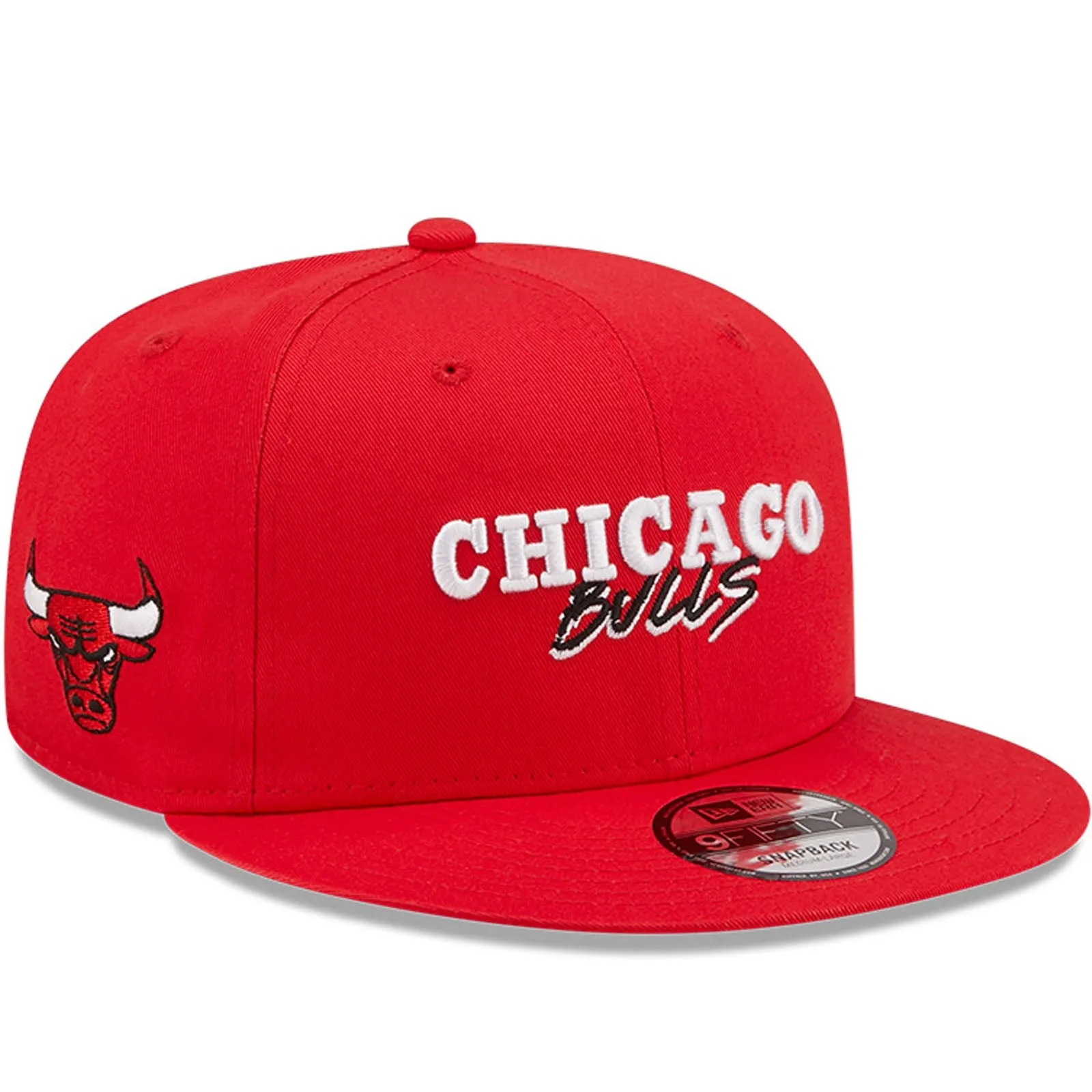 New Era Chicago Bulls NBA Script Team 9FIFTY Baseball Cap - Red