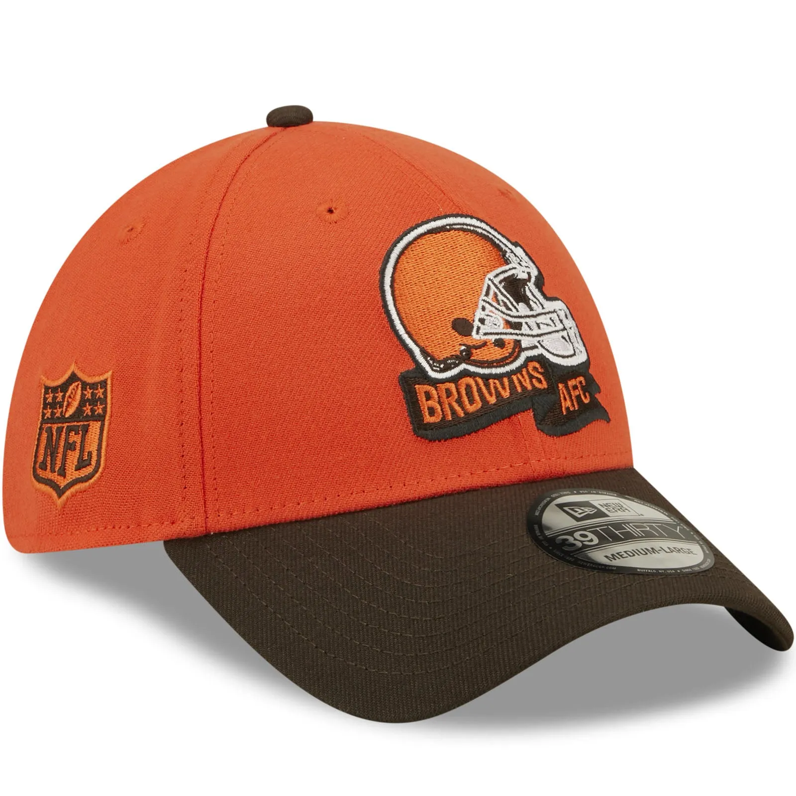 New Era Cleveland Browns NFL 2022 Sideline 39THIRTY Baseball Cap - Orange