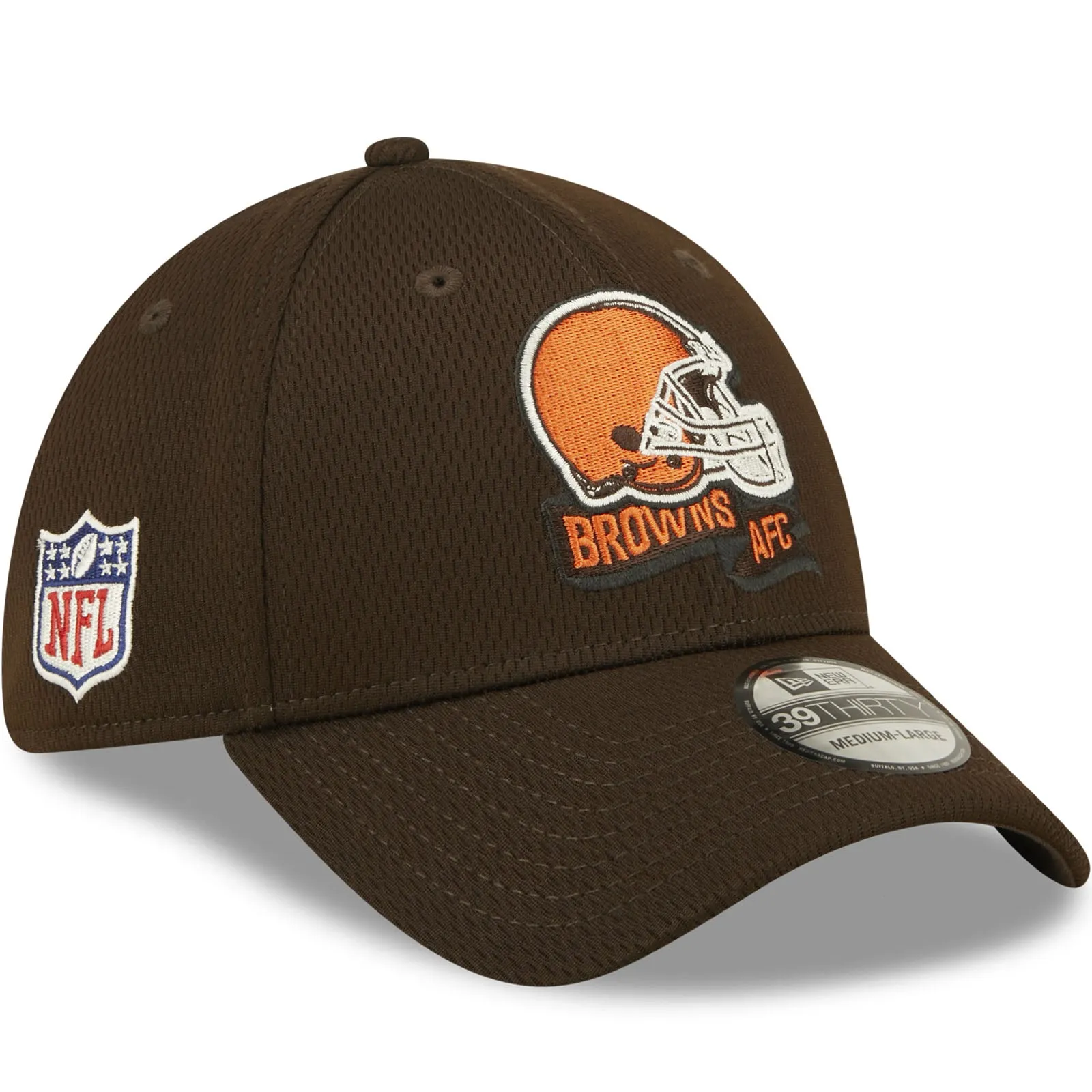 New Era Cleveland Browns NFL 39THIRTY Sideline Coach 2022 Baseball Cap Brown