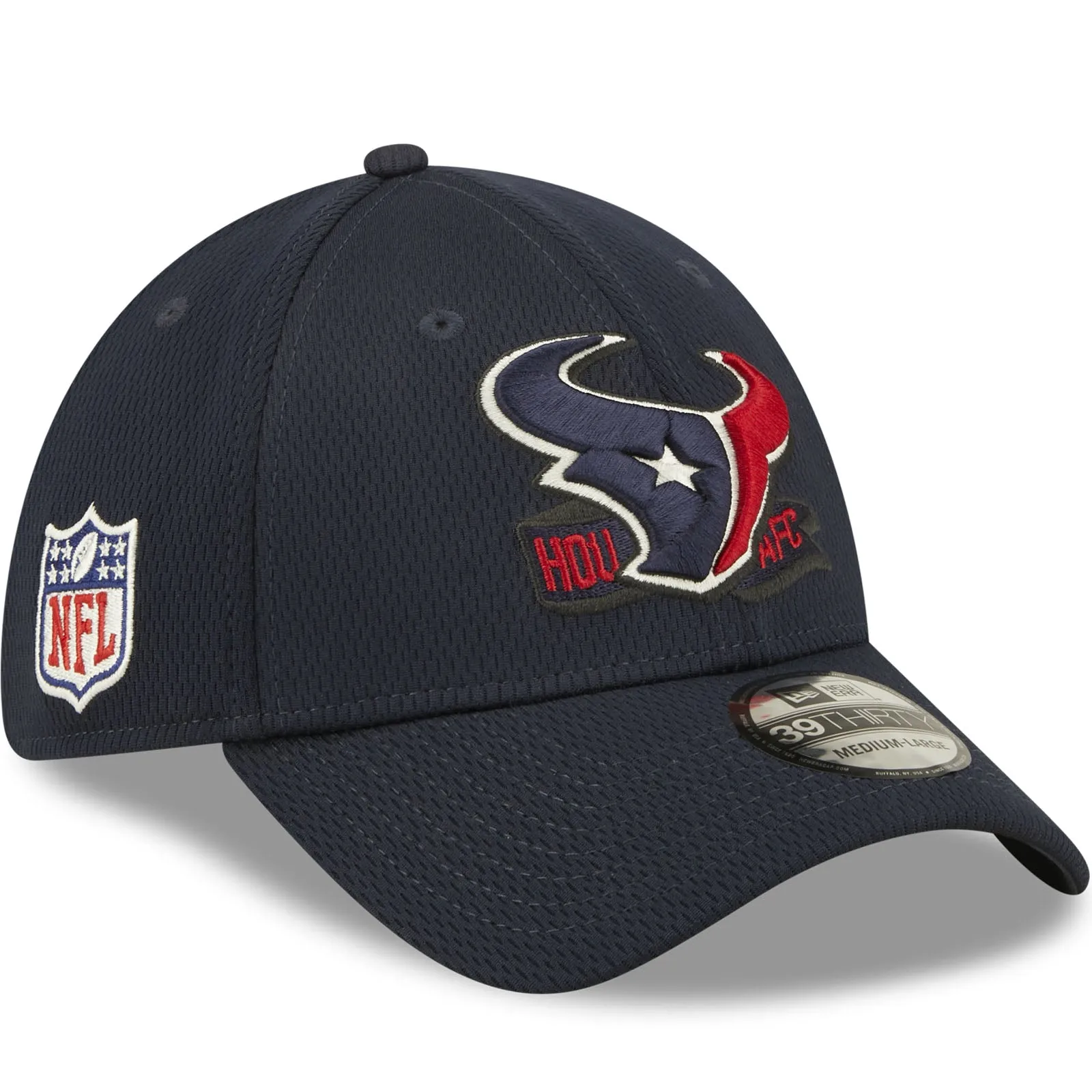 New Era Houston Texans NFL 39THIRTY Sideline Coach 2022 Baseball Cap Navy