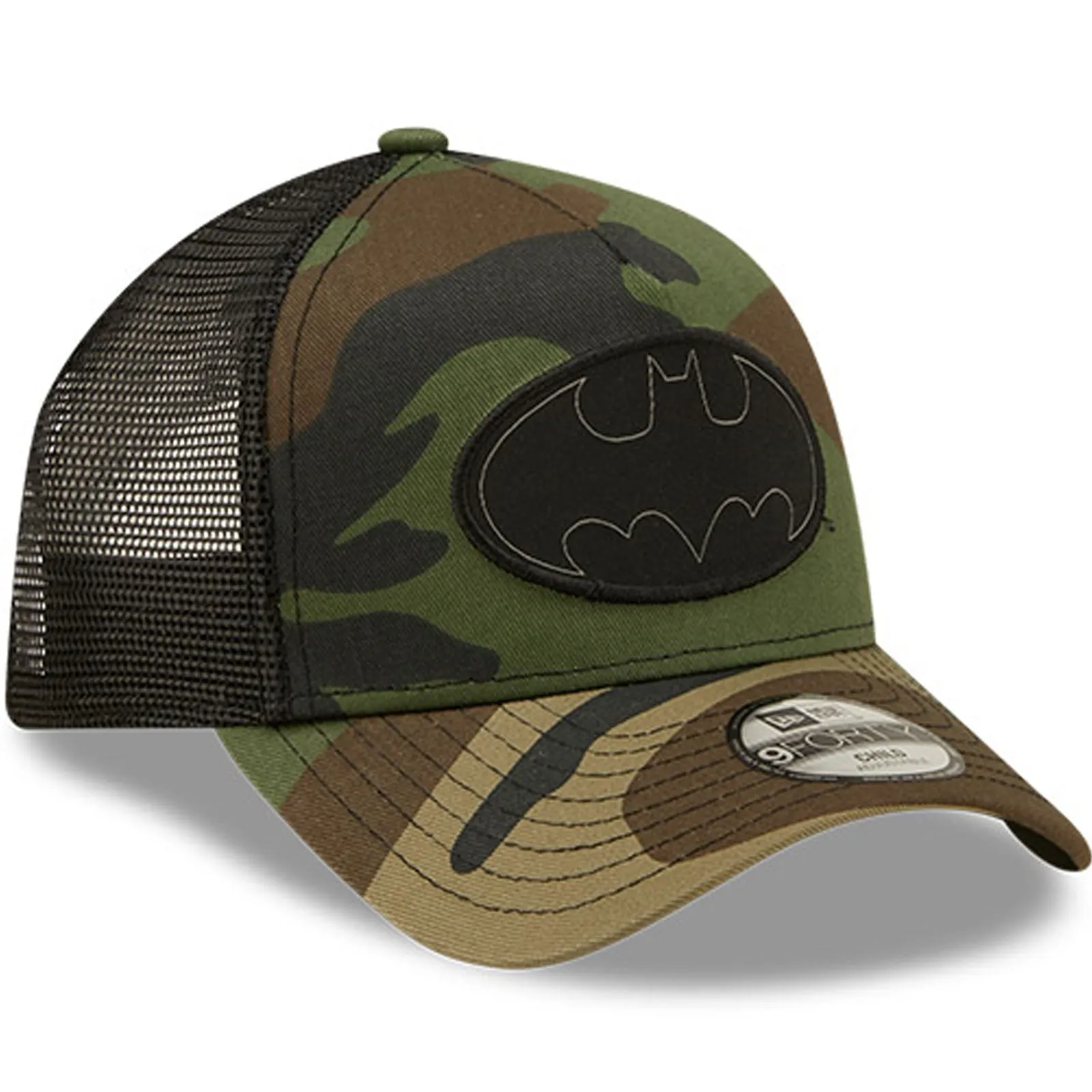 New Era Kids Batman Superhero 9FORTY Baseball Trucker Cap - Camo