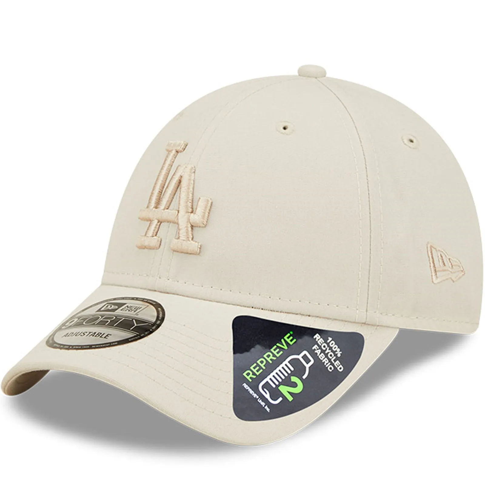 New Era LA Dodgers 9FORTY Repreve Baseball Cap  - Cream