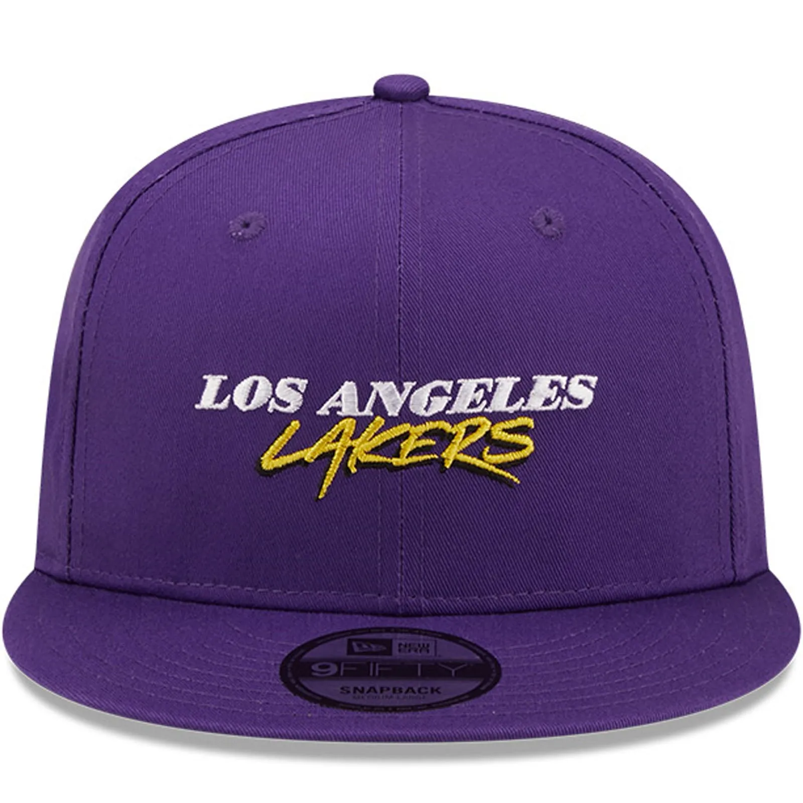 New Era LA Lakers NBA Script Team 9FIFTY Baseball Cap - Purple