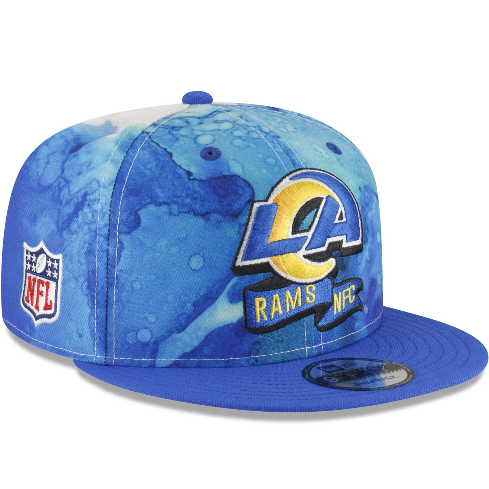 New Era Los Angeles Rams NFL 2022 Sideline Ink 9FIFTY Baseball Cap - Blue