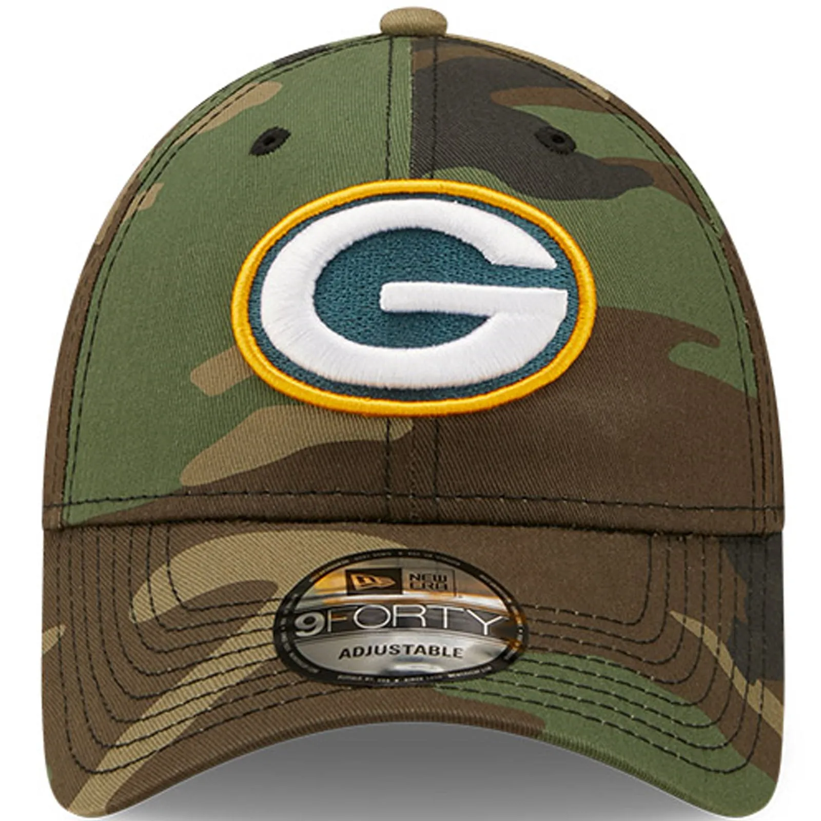 New Era Mens Green Bay Packers 9FORTY NFL Camo Baseball Cap - Green