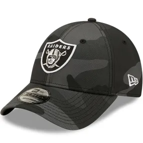 New Era Mens Las Vegas Raiders 9FORTY NFL Camo Baseball Cap - Grey