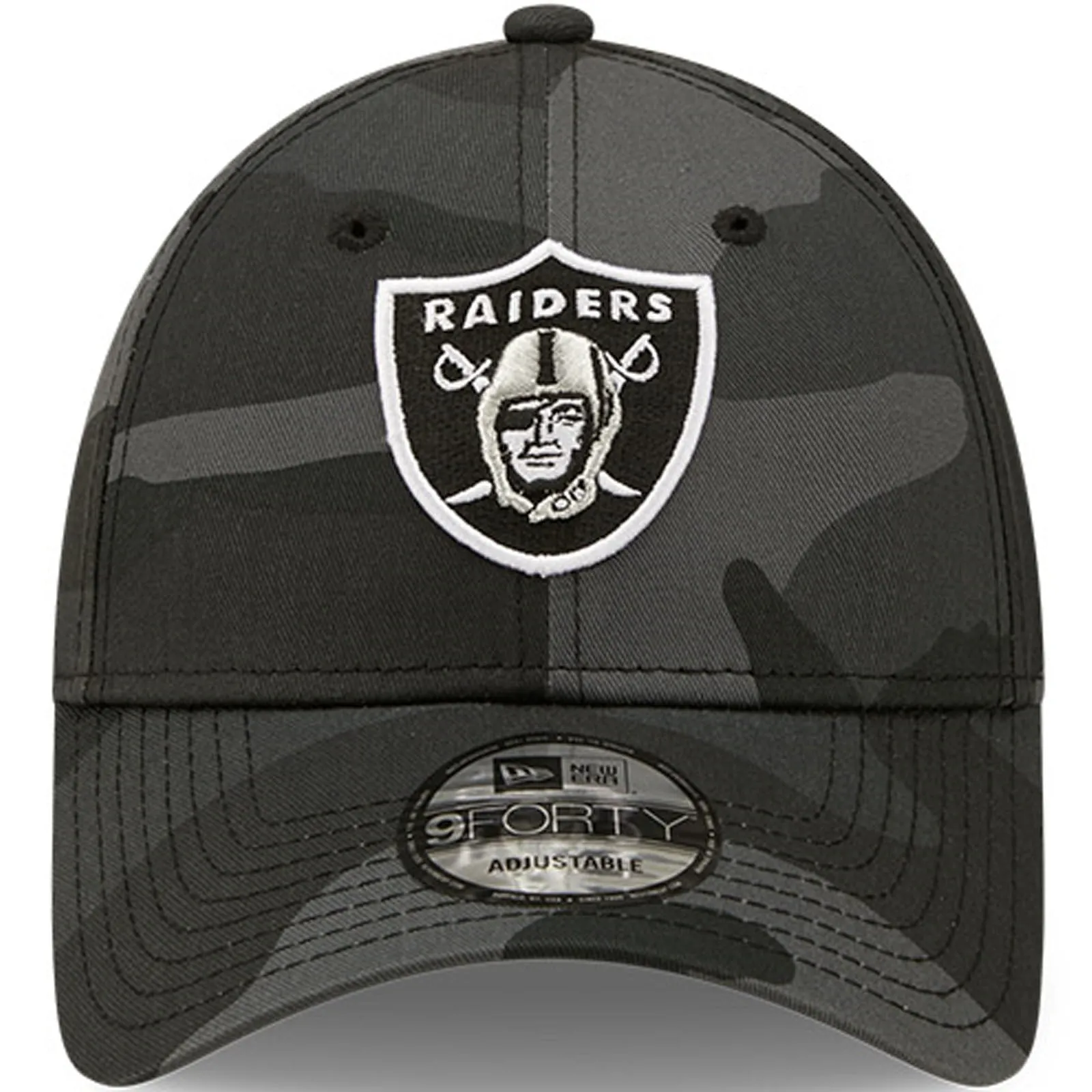 New Era Mens Las Vegas Raiders 9FORTY NFL Camo Baseball Cap - Grey