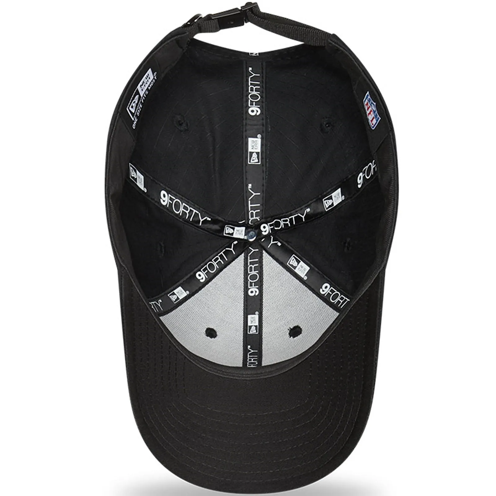 New Era Mens Las Vegas Raiders 9FORTY NFL Ripstop Baseball Cap - Black