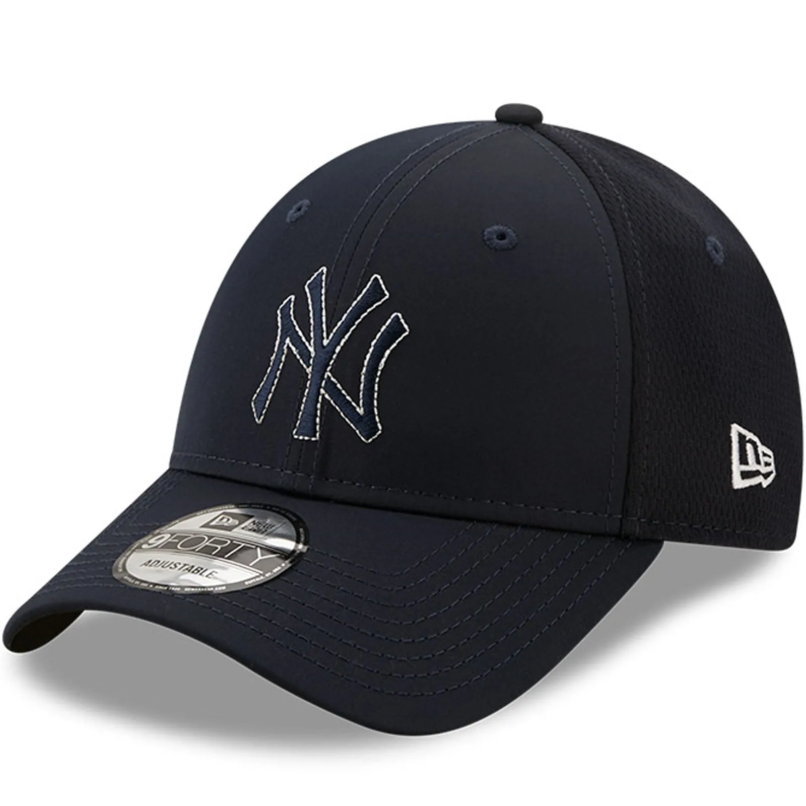 New Era Mens New York Yankees 9FORTY MLB Tech Mesh Baseball Cap - Navy