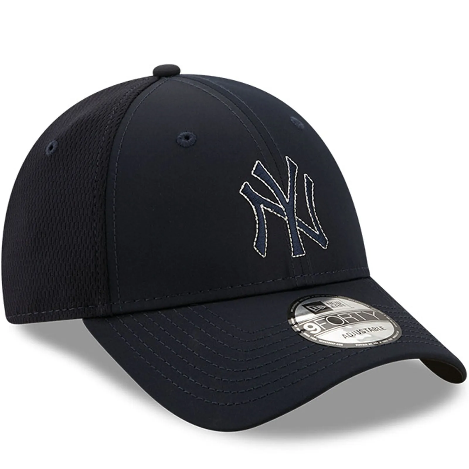 New Era Mens New York Yankees 9FORTY MLB Tech Mesh Baseball Cap - Navy