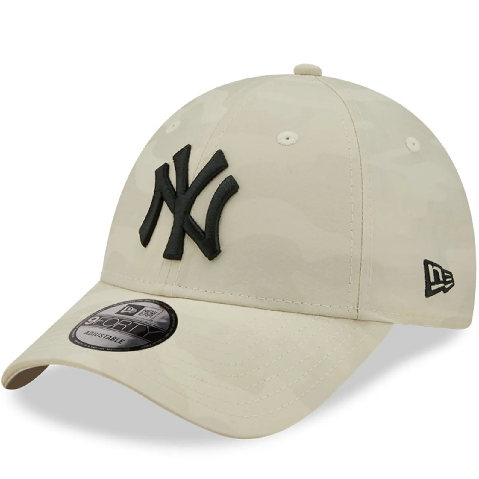 New Era Mens New York Yankees 9FORTY MLB Tonal Camo Baseball Cap - White