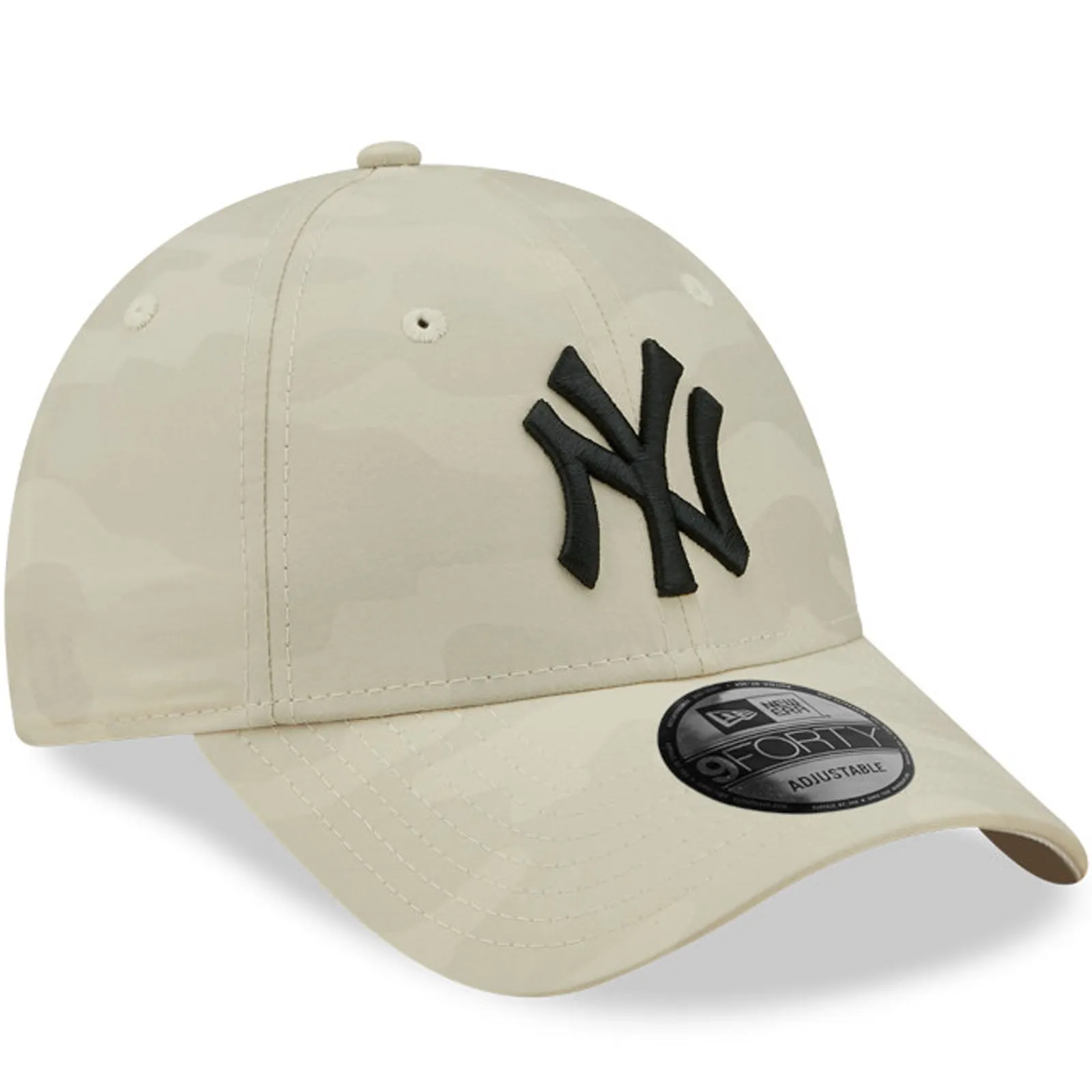 New Era Mens New York Yankees 9FORTY MLB Tonal Camo Baseball Cap - White