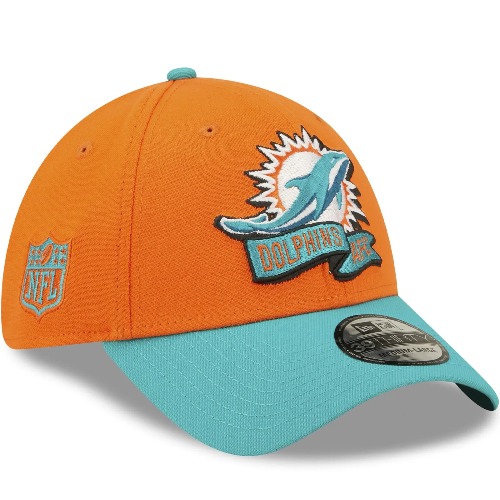 New Era Miami Dolphins NFL 2022 Sideline 39THIRTY Baseball Cap - Orange