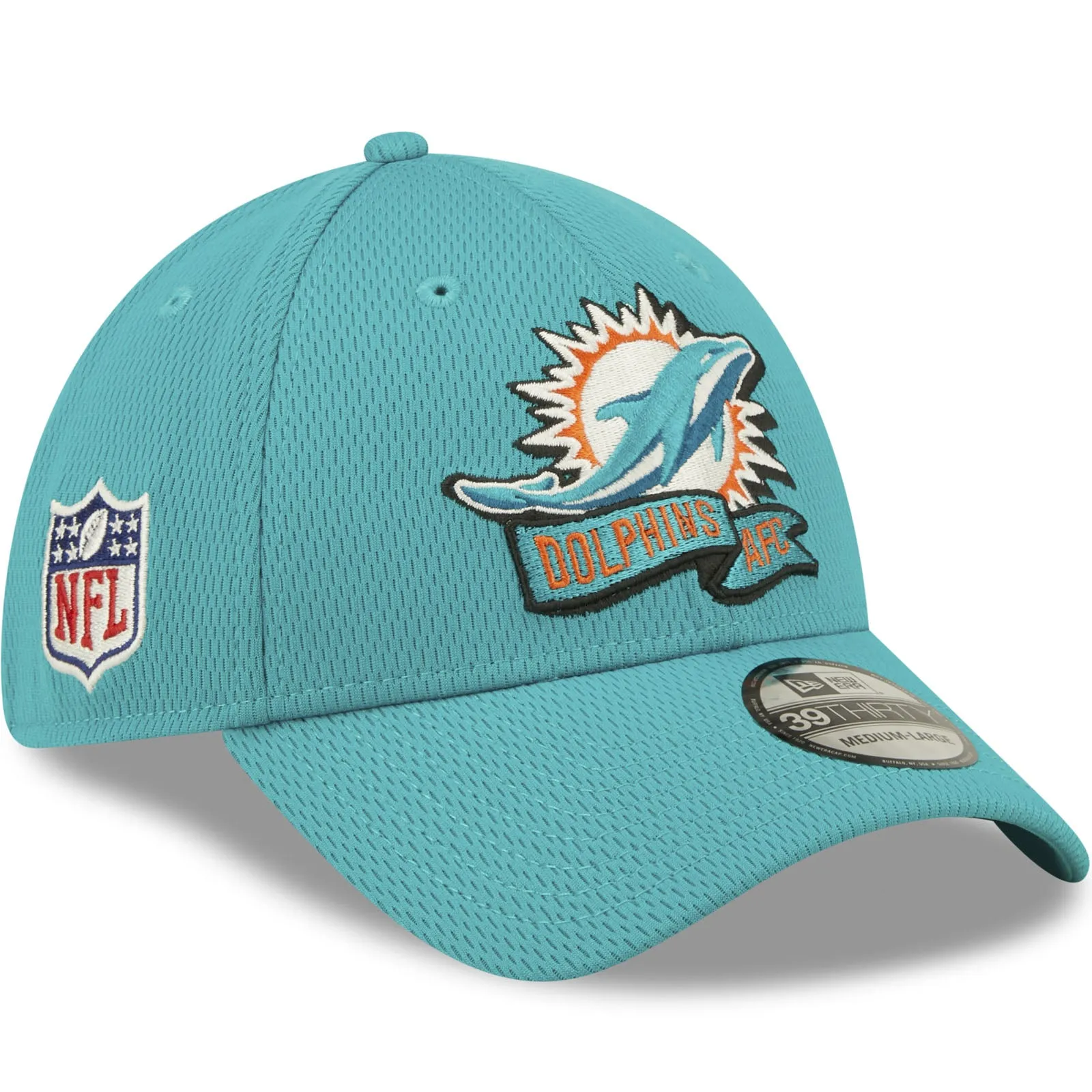 New Era Miami Dolphins NFL 39THIRTY Sideline Coach 2022 Baseball Cap Blue