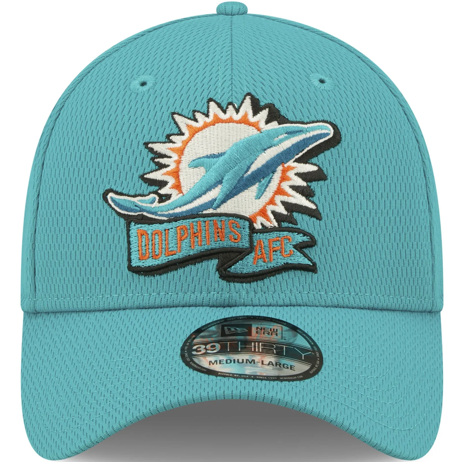 New Era Miami Dolphins NFL 39THIRTY Sideline Coach 2022 Baseball Cap Blue