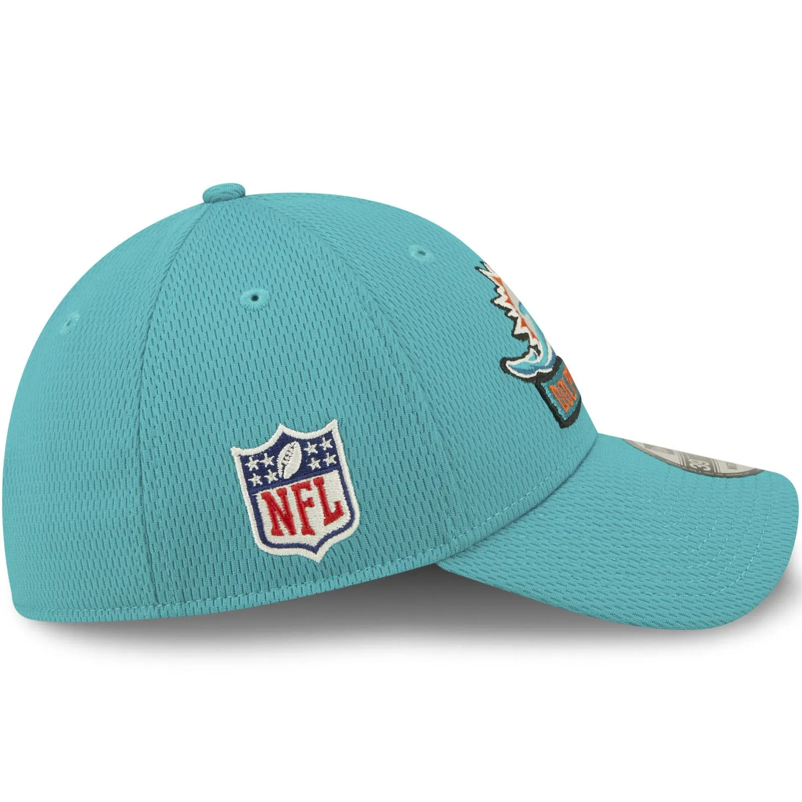 New Era Miami Dolphins NFL 39THIRTY Sideline Coach 2022 Baseball Cap Blue