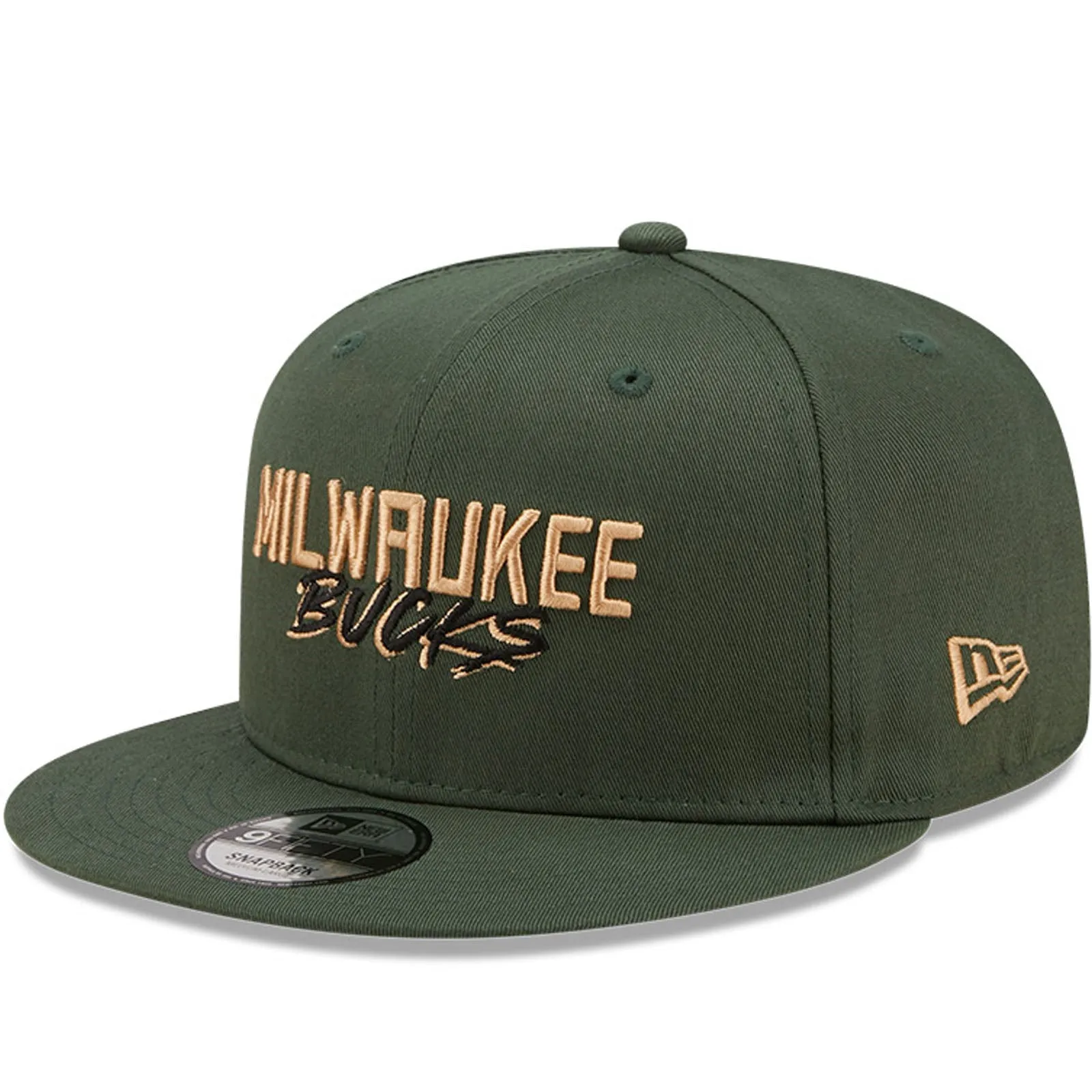 New Era Milwaukee Bucks NBA Script Team 9FIFTY Baseball Cap - Green