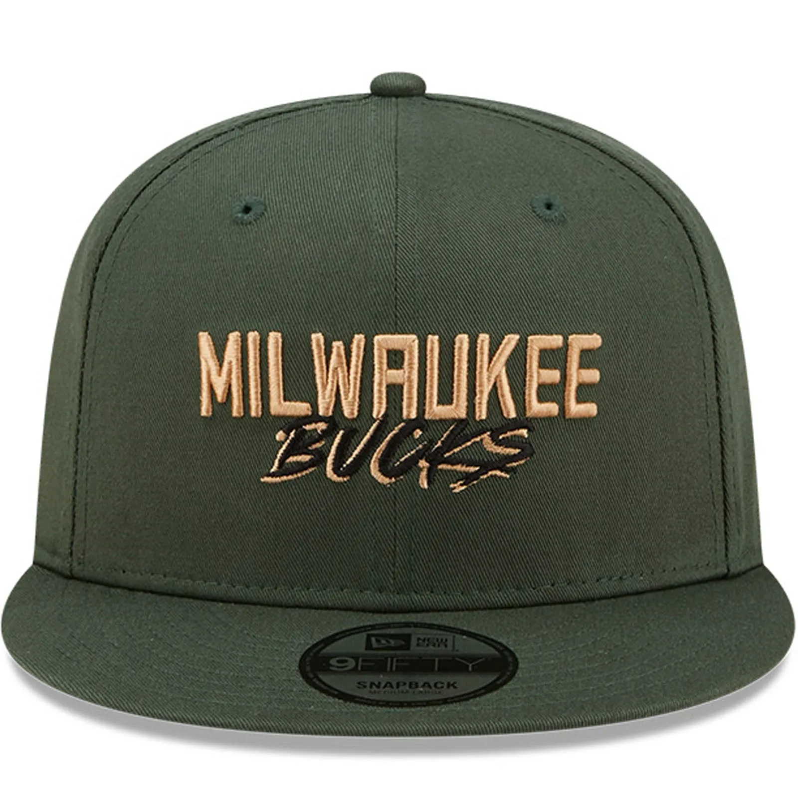 New Era Milwaukee Bucks NBA Script Team 9FIFTY Baseball Cap - Green