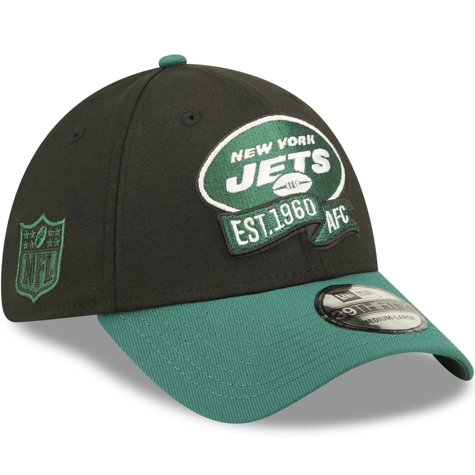 New Era New York Jets NFL 2022 Sideline 39THIRTY Baseball Cap - Black