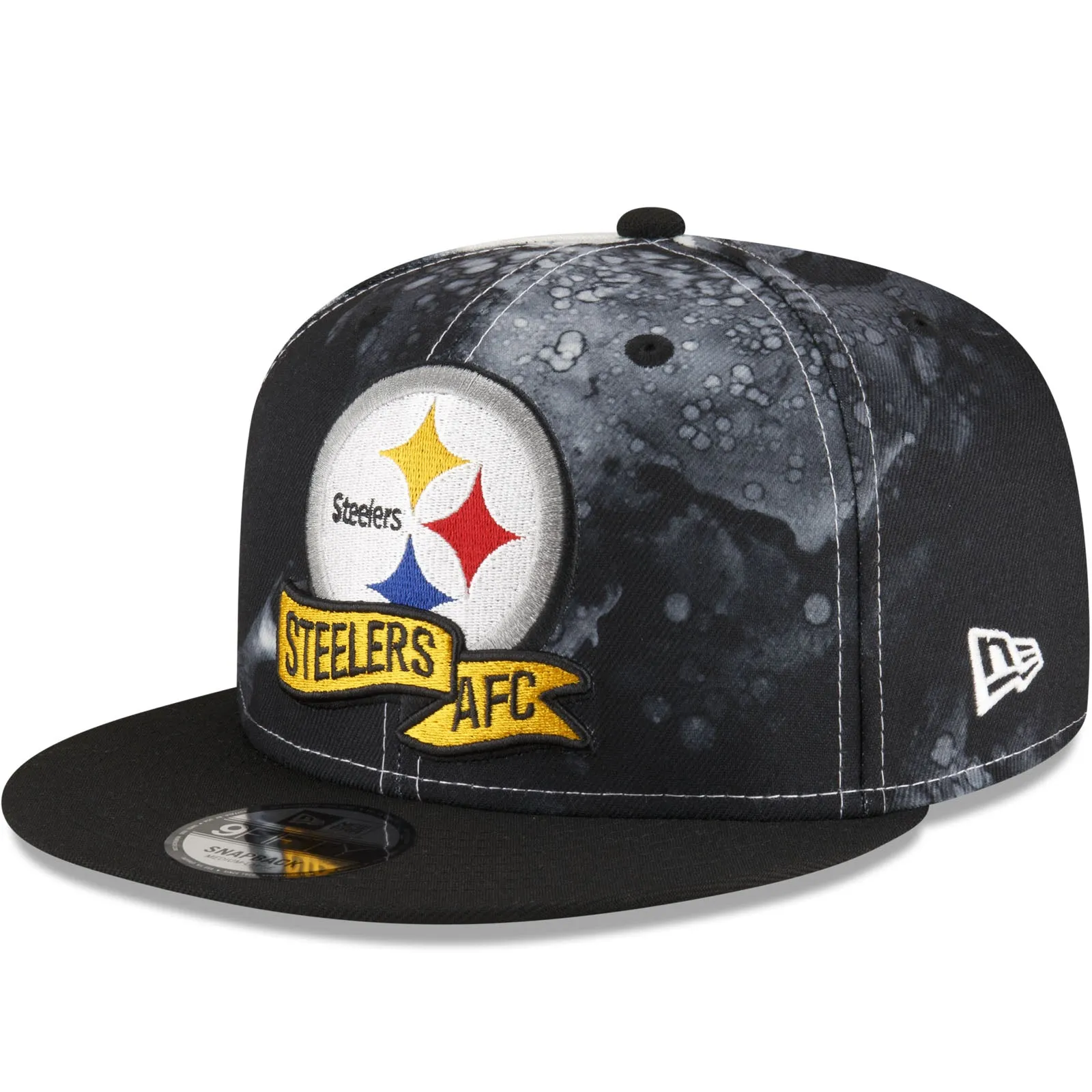 New Era Pittsburgh Steelers NFL 2022 Sideline Ink 9FIFTY Baseball Cap - Black