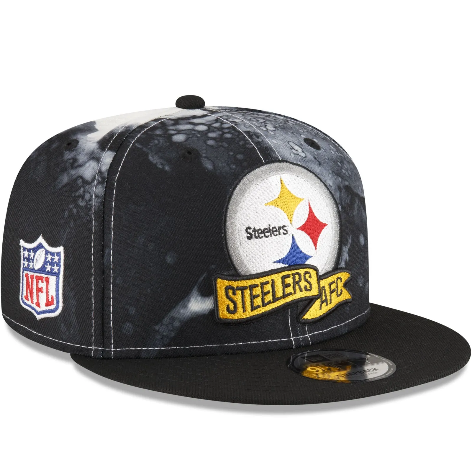 New Era Pittsburgh Steelers NFL 2022 Sideline Ink 9FIFTY Baseball Cap - Black