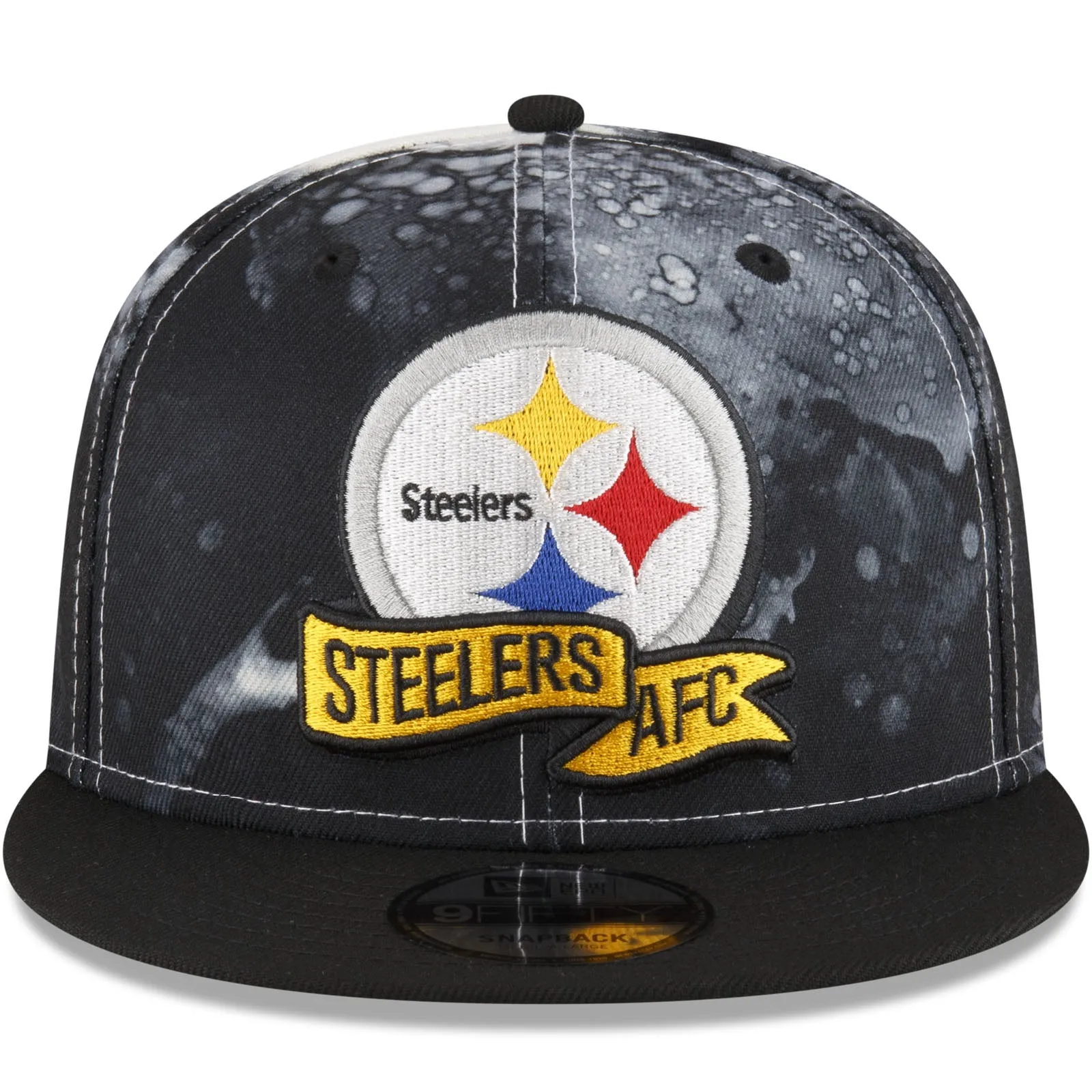 New Era Pittsburgh Steelers NFL 2022 Sideline Ink 9FIFTY Baseball Cap - Black