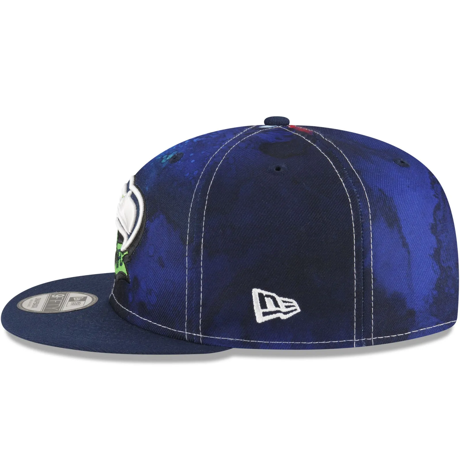 New Era Seattle Seahawks NFL 2022 Sideline Ink 9FIFTY Baseball Cap - Blue