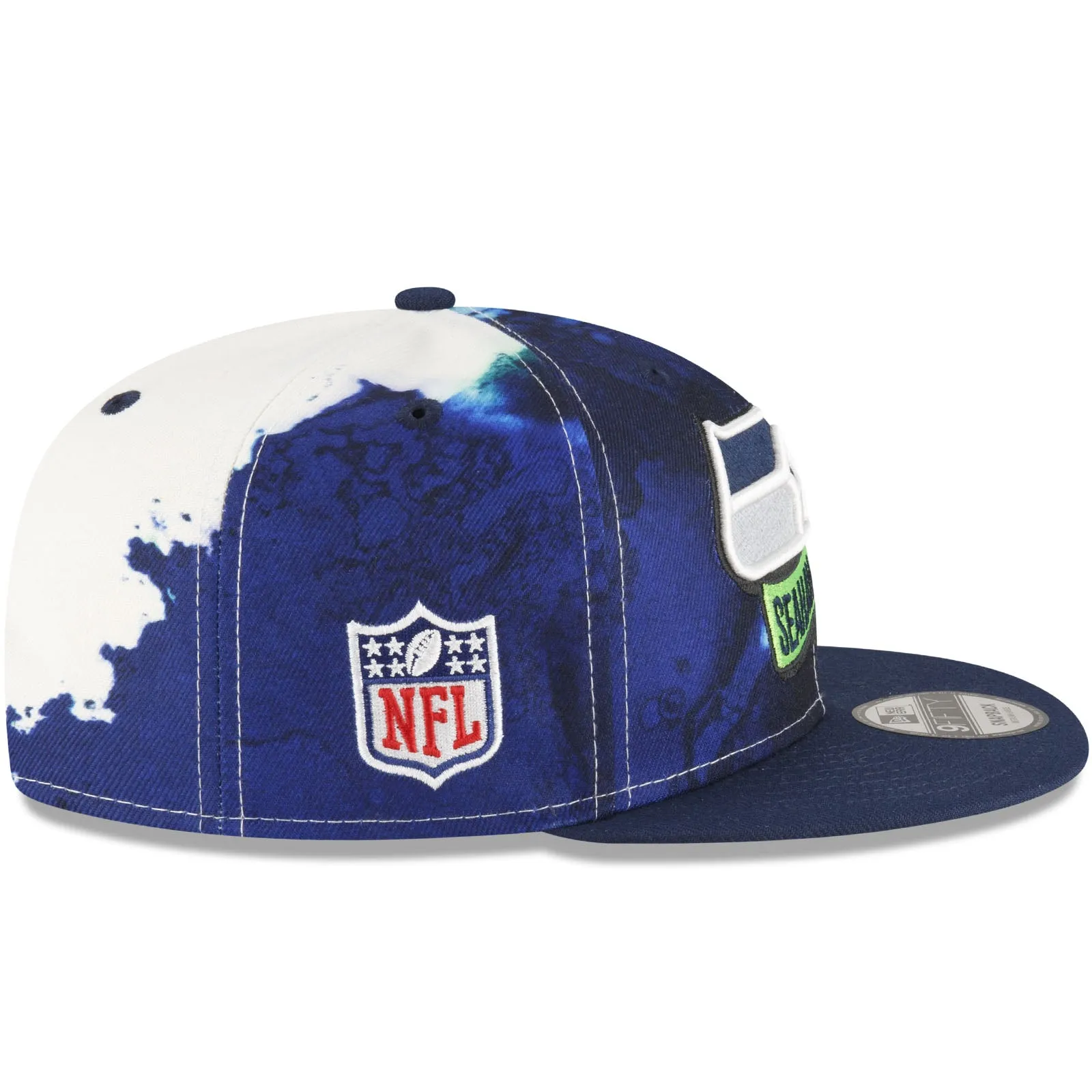 New Era Seattle Seahawks NFL 2022 Sideline Ink 9FIFTY Baseball Cap - Blue