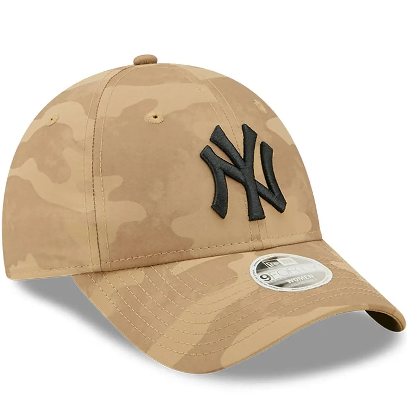 New Era Womens New York Yankees MLB 9FORTY Camo Baseball Cap - Black