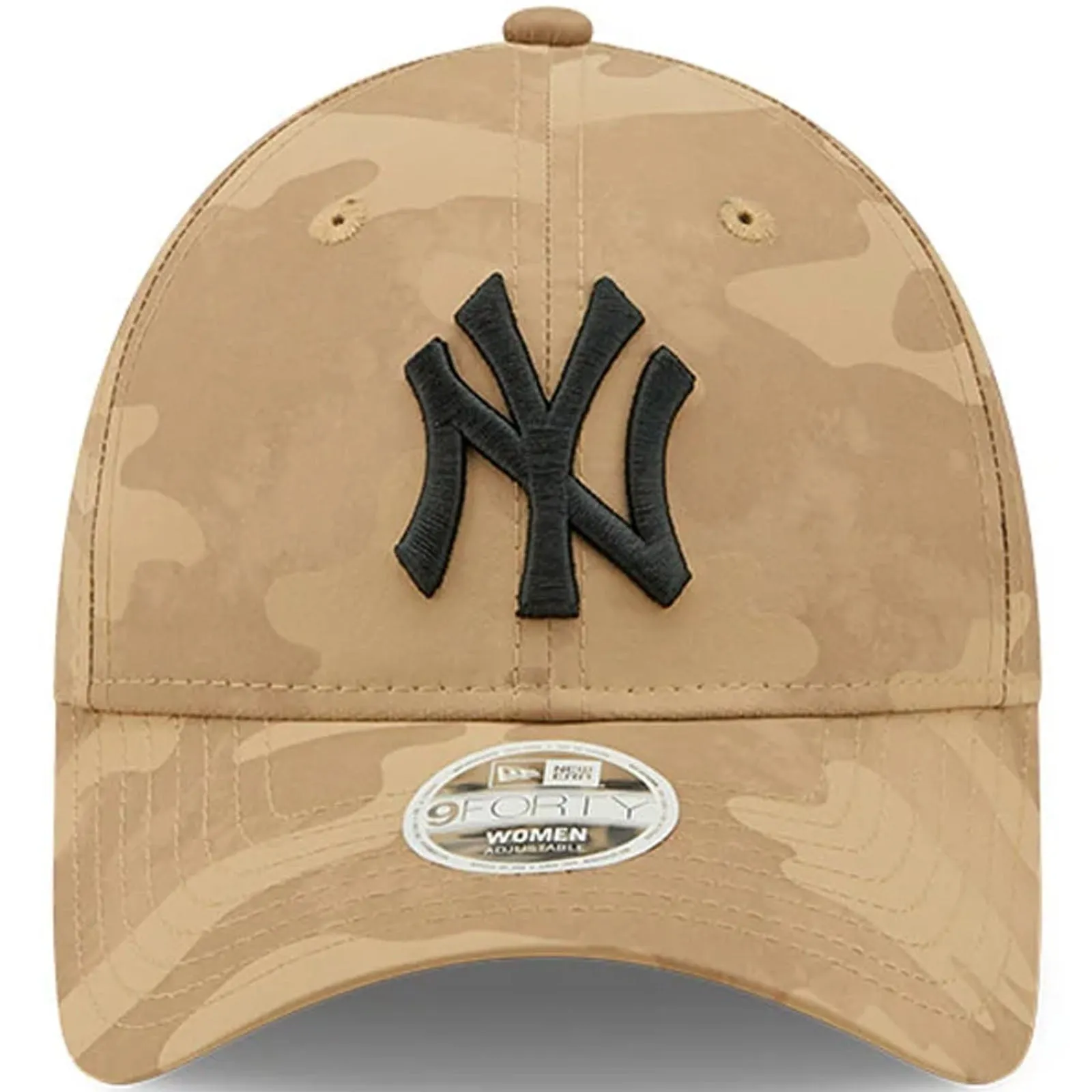 New Era Womens New York Yankees MLB 9FORTY Camo Baseball Cap - Black