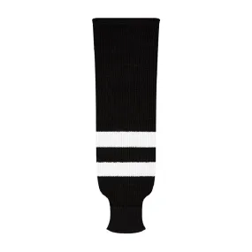 NHL Pattern 9800 Knit Hockey Socks: Black White