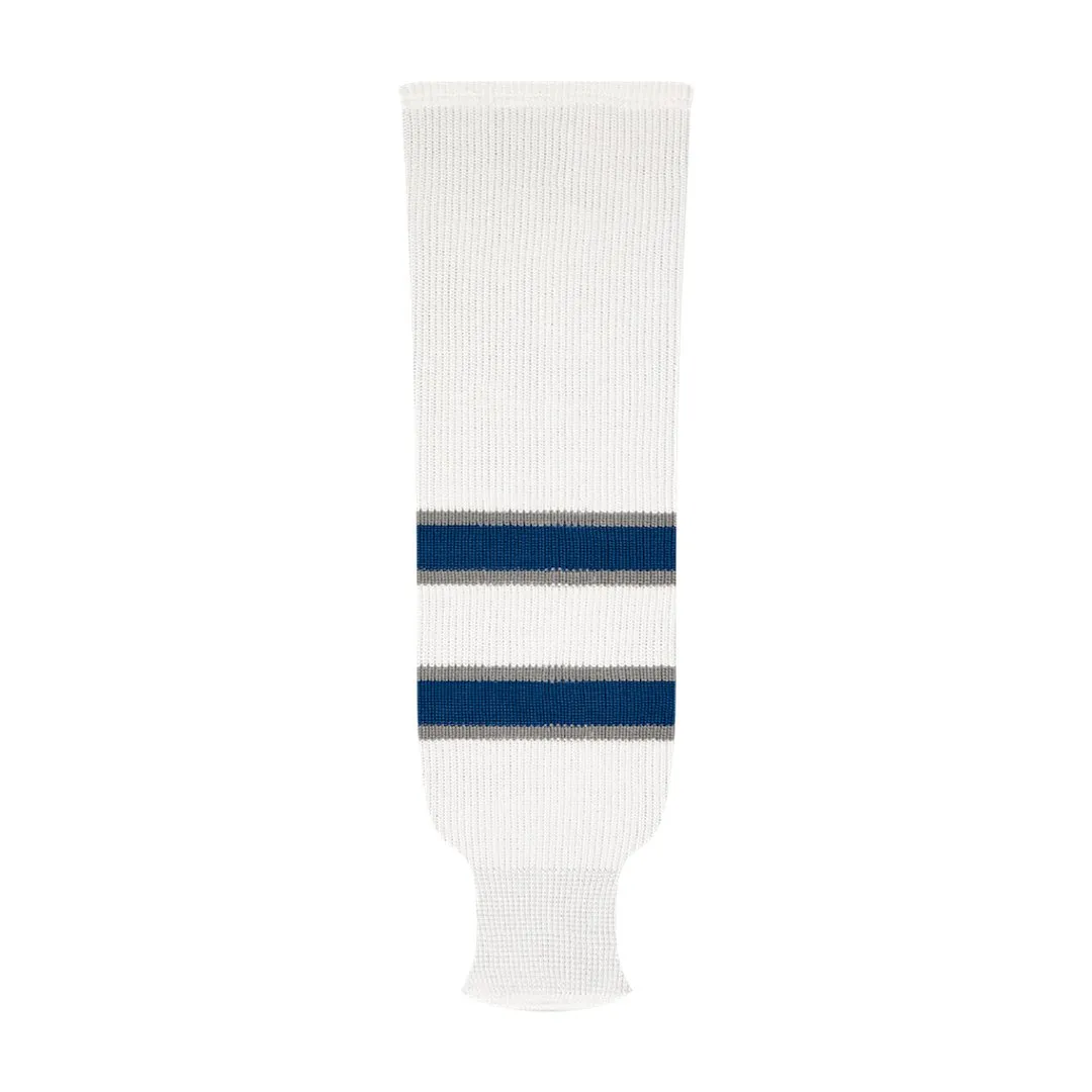 NHL Pattern 9800 Knit Hockey Socks: Winnipeg Jets White