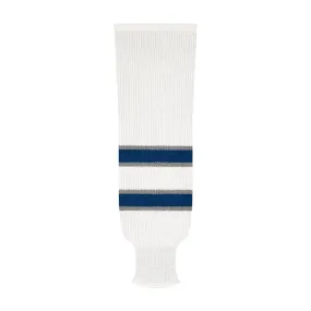 NHL Pattern 9800 Knit Hockey Socks: Winnipeg Jets White