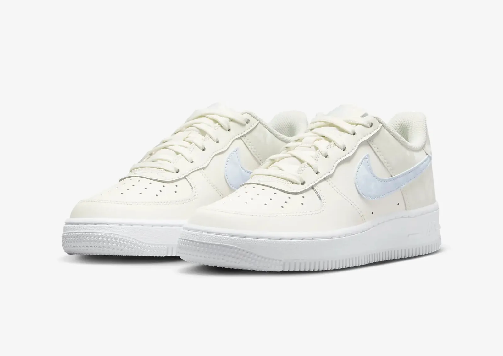 Nike Air Force 1 Low GS Pale Ivory Sea Glass White Football Grey CT3839-110