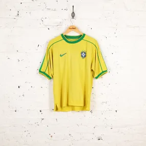 Nike Brazil 1998 Home Football Shirt - Yellow - M