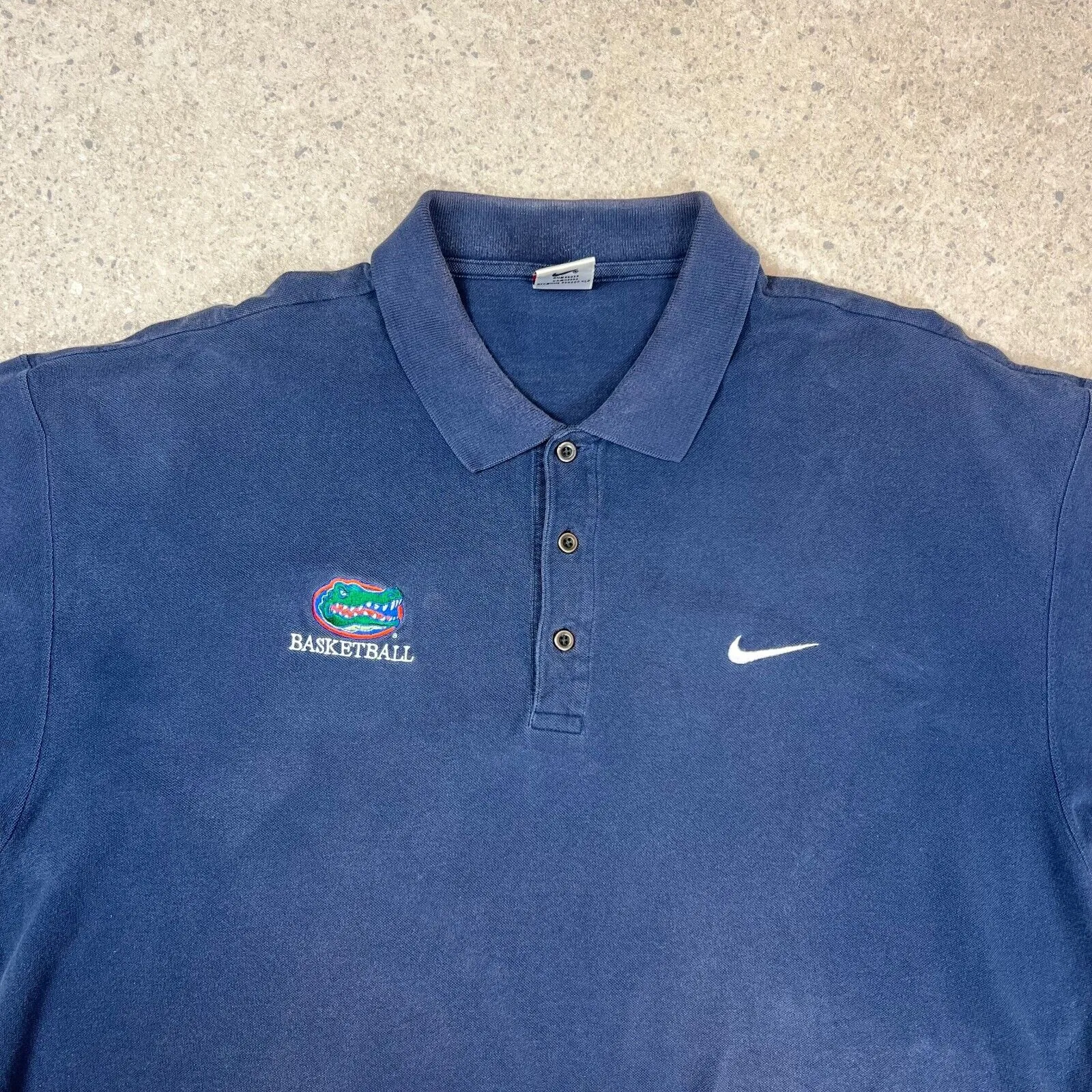 Nike Florida Gators Polo Mens XL Blue Short Sleeve Shirt Basketball