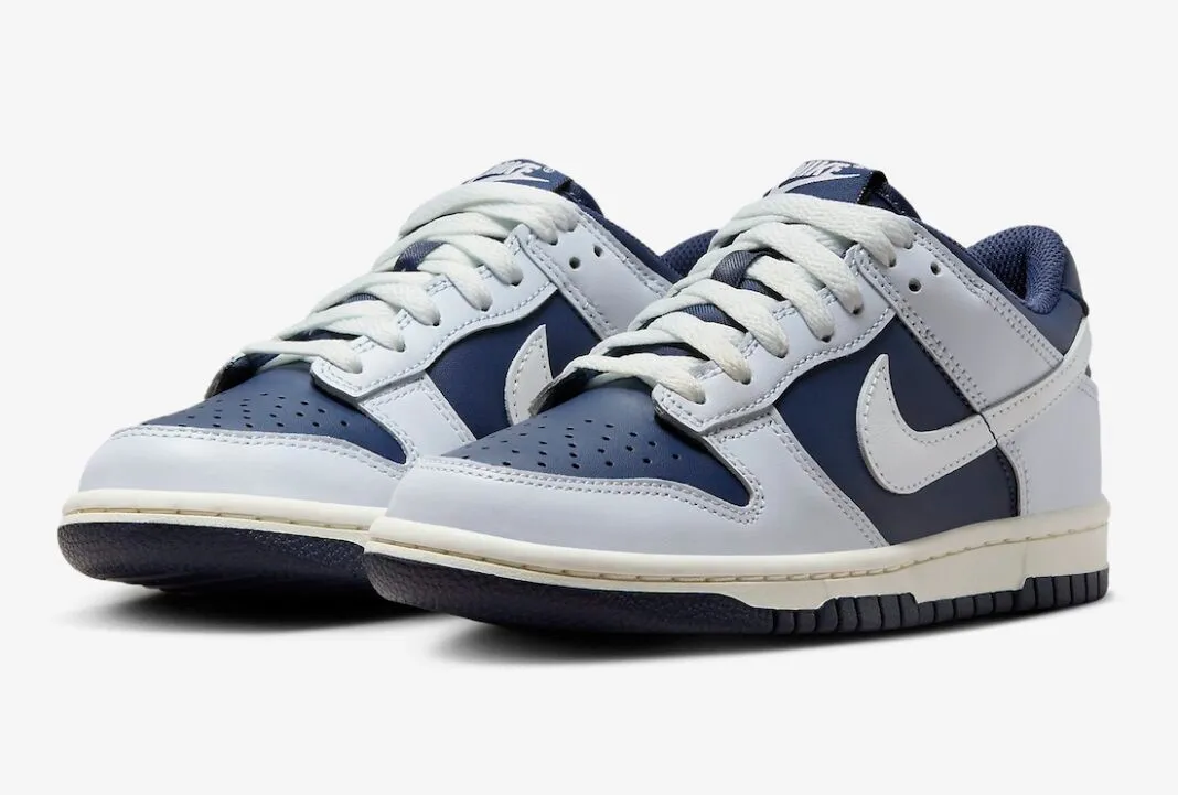 Nike SB Dunk Low GS Football Grey Midnight Navy Summit White FB9109-002