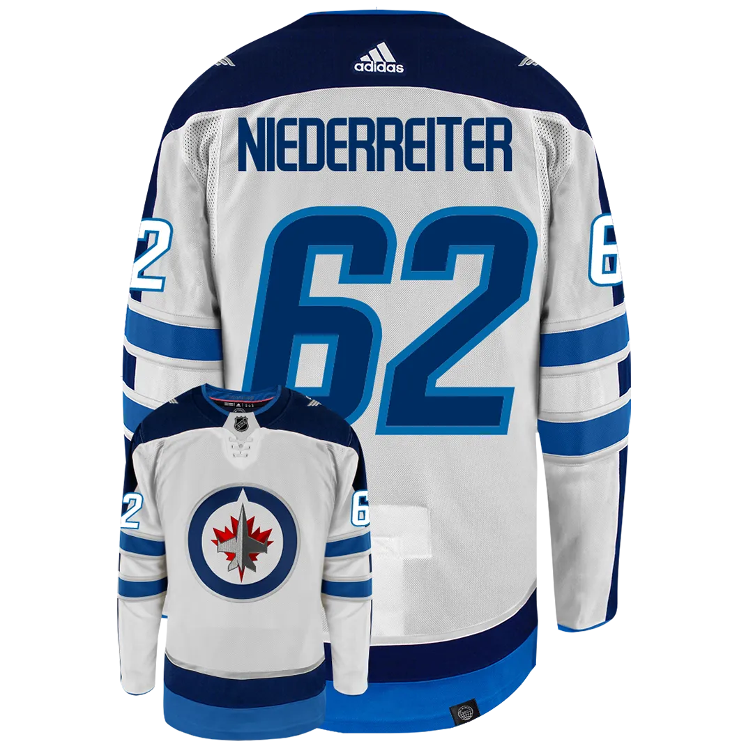 Nino Niederreiter Winnipeg Jets Adidas Primegreen Authentic NHL Hockey Jersey     