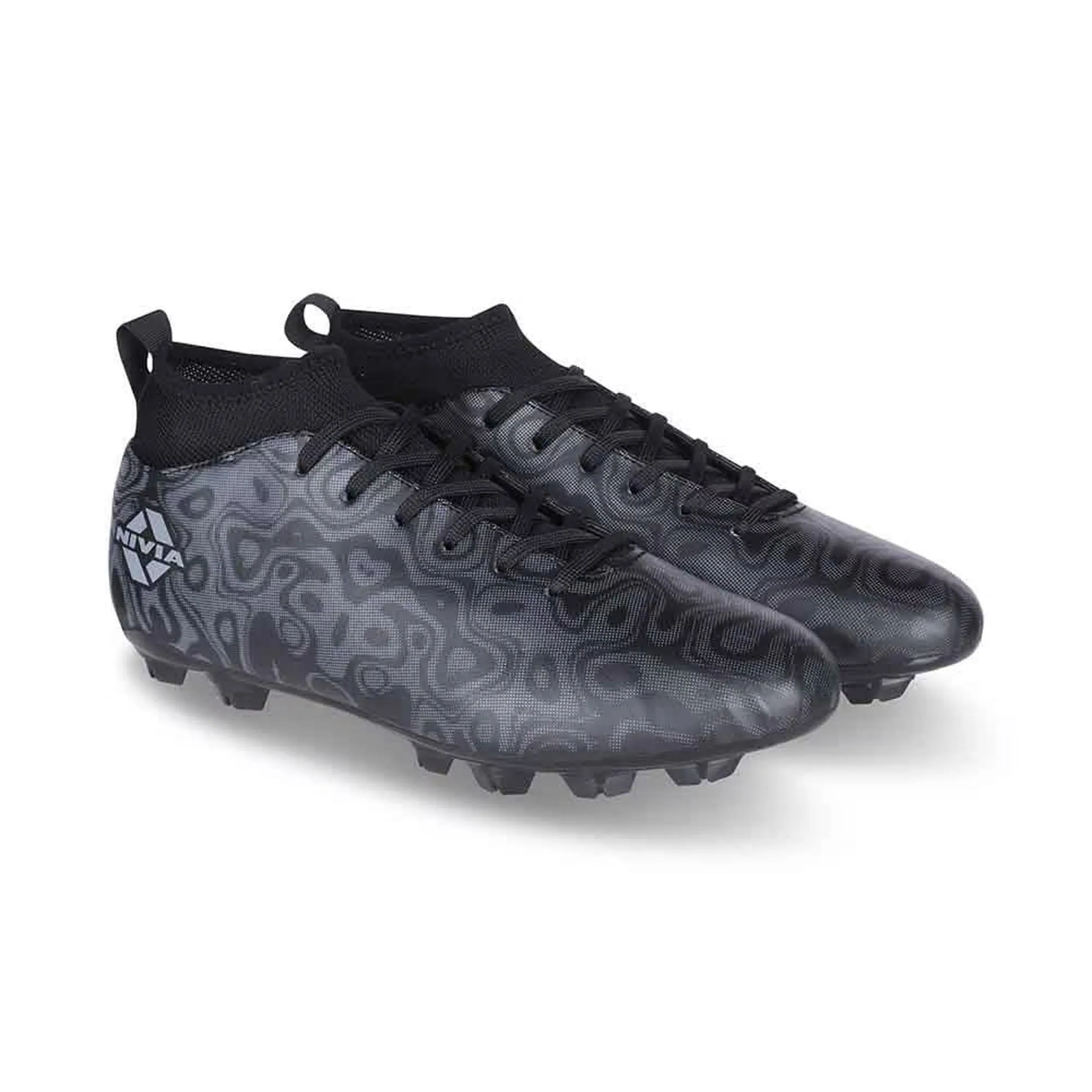 Nivia Carbonite 5.0 Pro Football Stud - Black