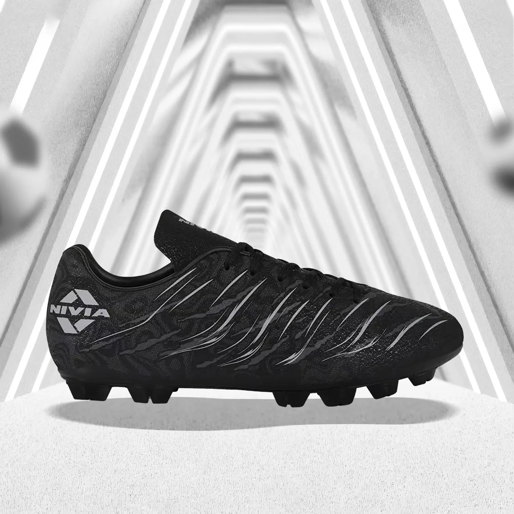 Nivia Carbonite 6.0 Football Stud - Black