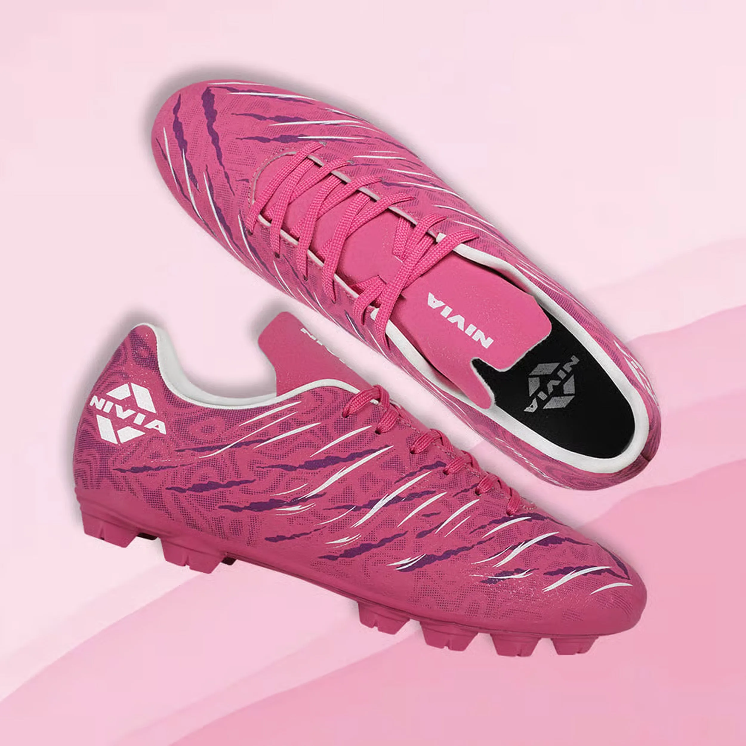 Nivia Carbonite 6.0 Football Stud - Pink