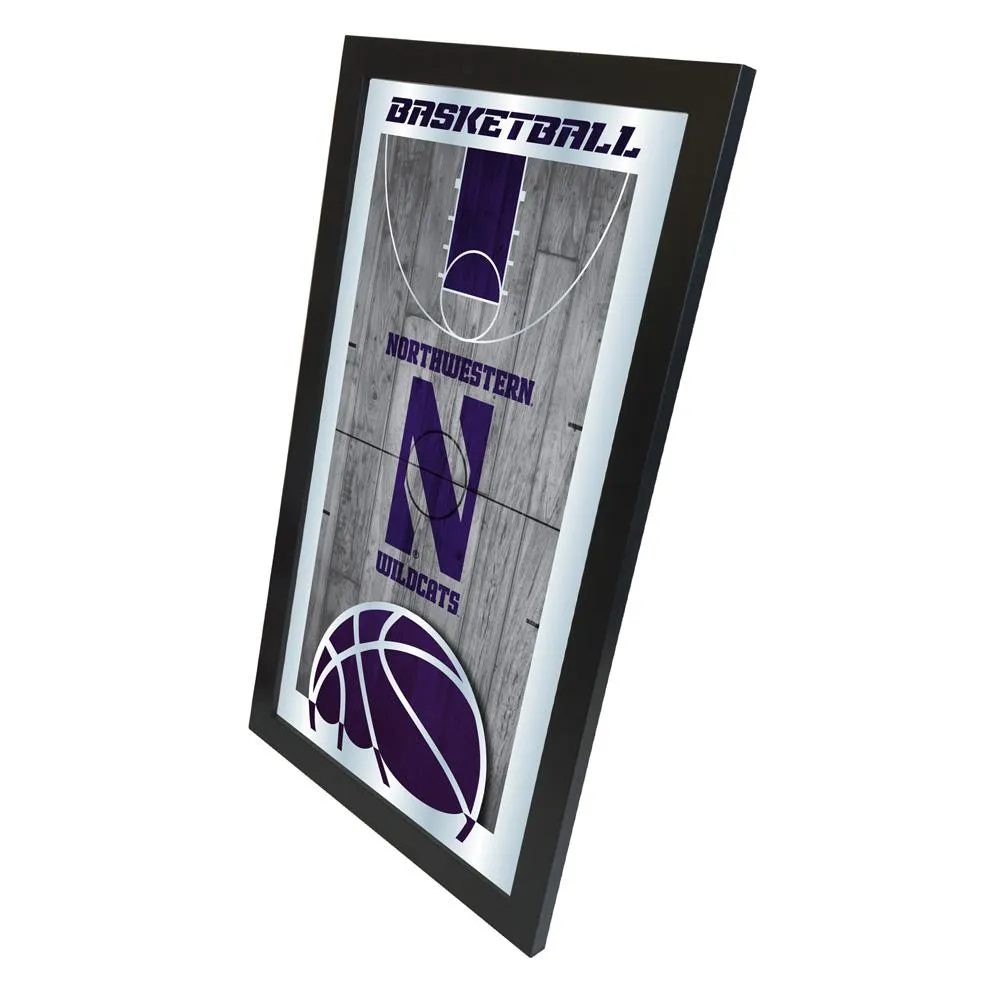 Northwestern Wildcats HBS Basketball Framed Hanging Glass Wall Mirror (26x15)