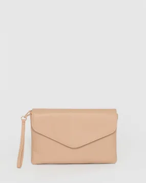 Nude Ruby Wristlet Clutch Bag