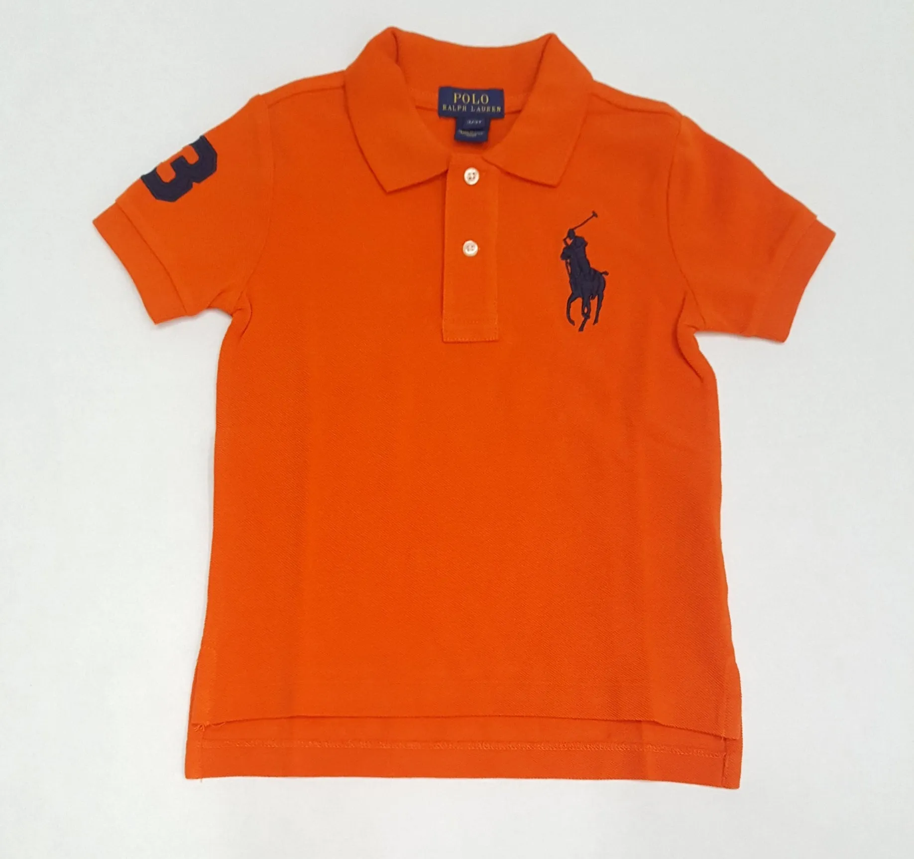 Nwt Kids Polo Ralph Lauren Infrared/Navy Big Pony Polo (8-20)