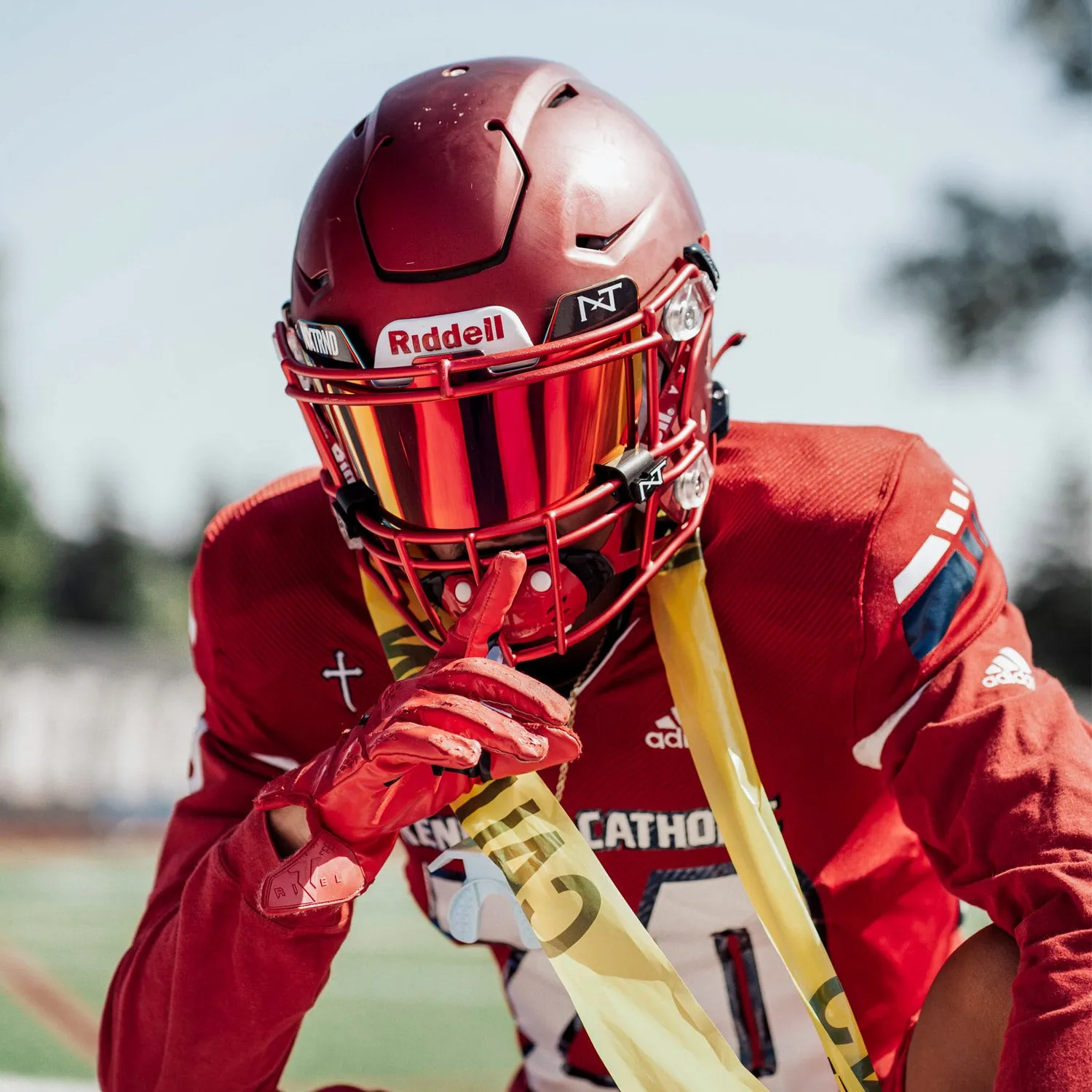 NXTRND VZR1 Football Visor Red